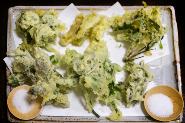 天ぷらと食塩